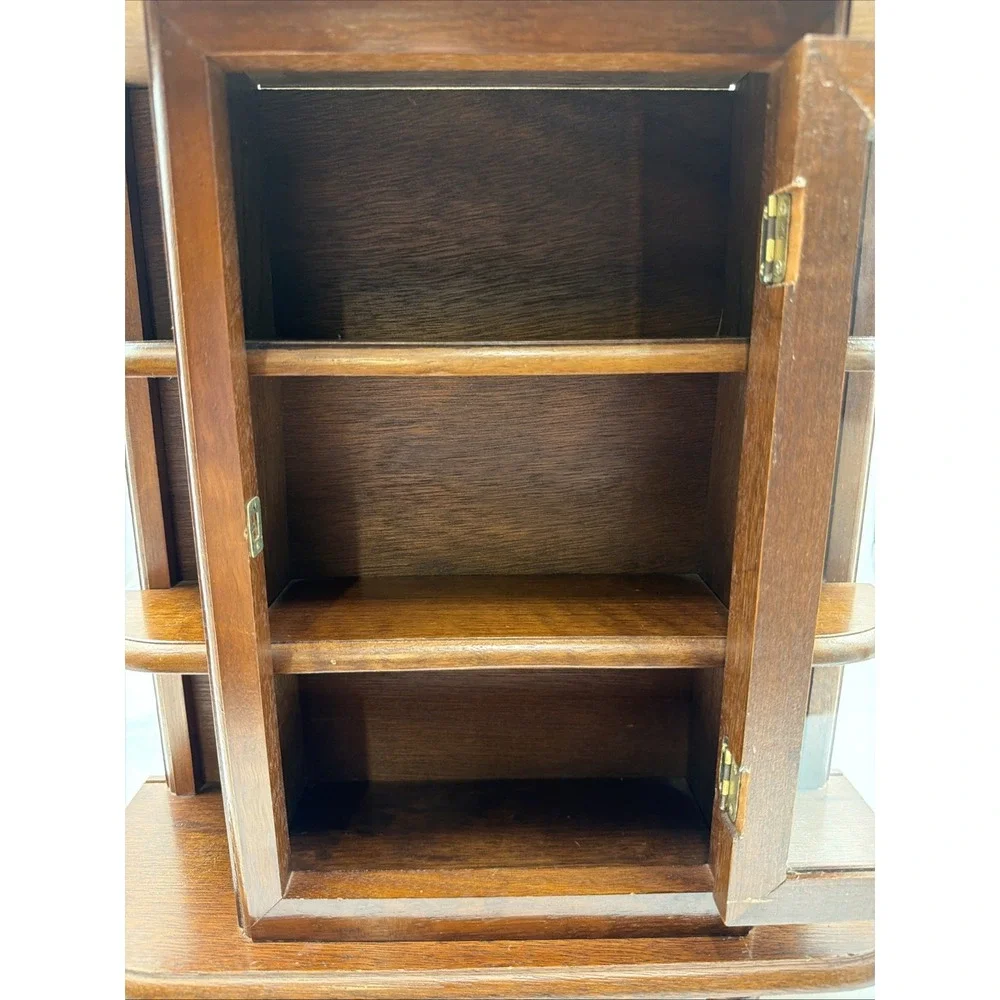 VTG Mini Curio Display Cabinet Glass Door Wall Hanging or Free Standing Trinkets